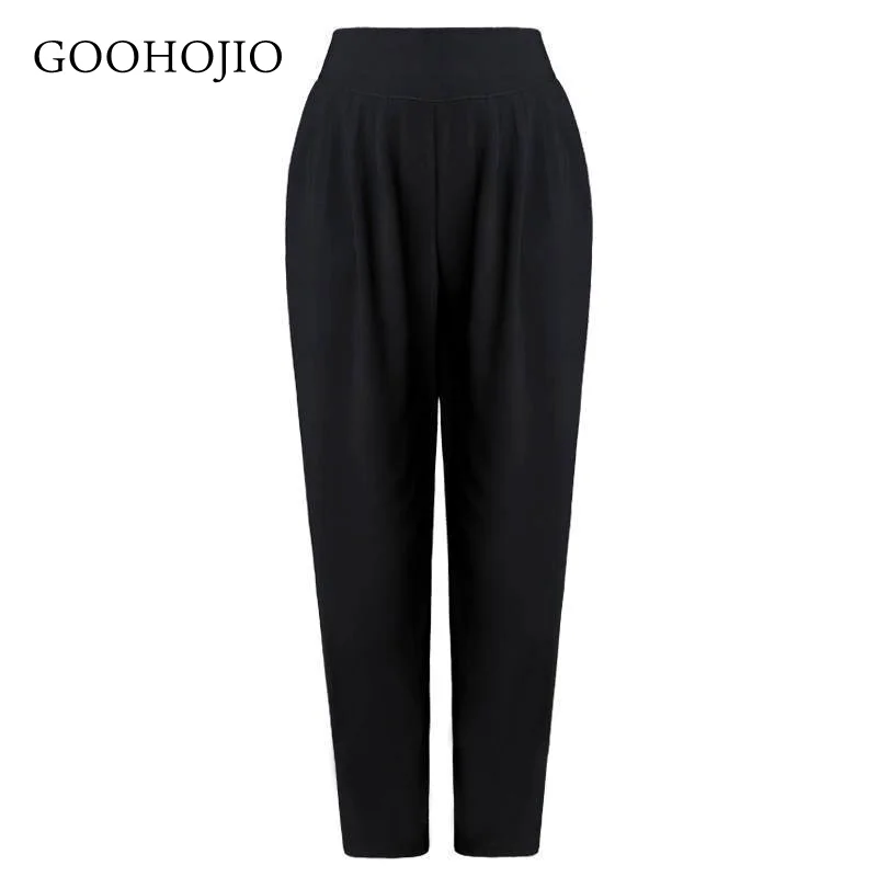 

GOOHOJIO 2021 New Spring and Autumn Casual Suit Pants Women Women Bloomers Trousers High Waist Oversized Harem Pants for Women