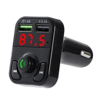 car mp3 player dual usb 3 1a wireless handsfree fm transmitter aux car fast charger bluetooth compatible 5 0 audio receiver