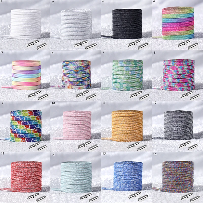 

1 Pair Shoes Laces 2pcs Double Buckle Fashion Classic Shoe Tie Sport Useful Shoelaces Casual Shoe Accessories Lazy Shoes Rope