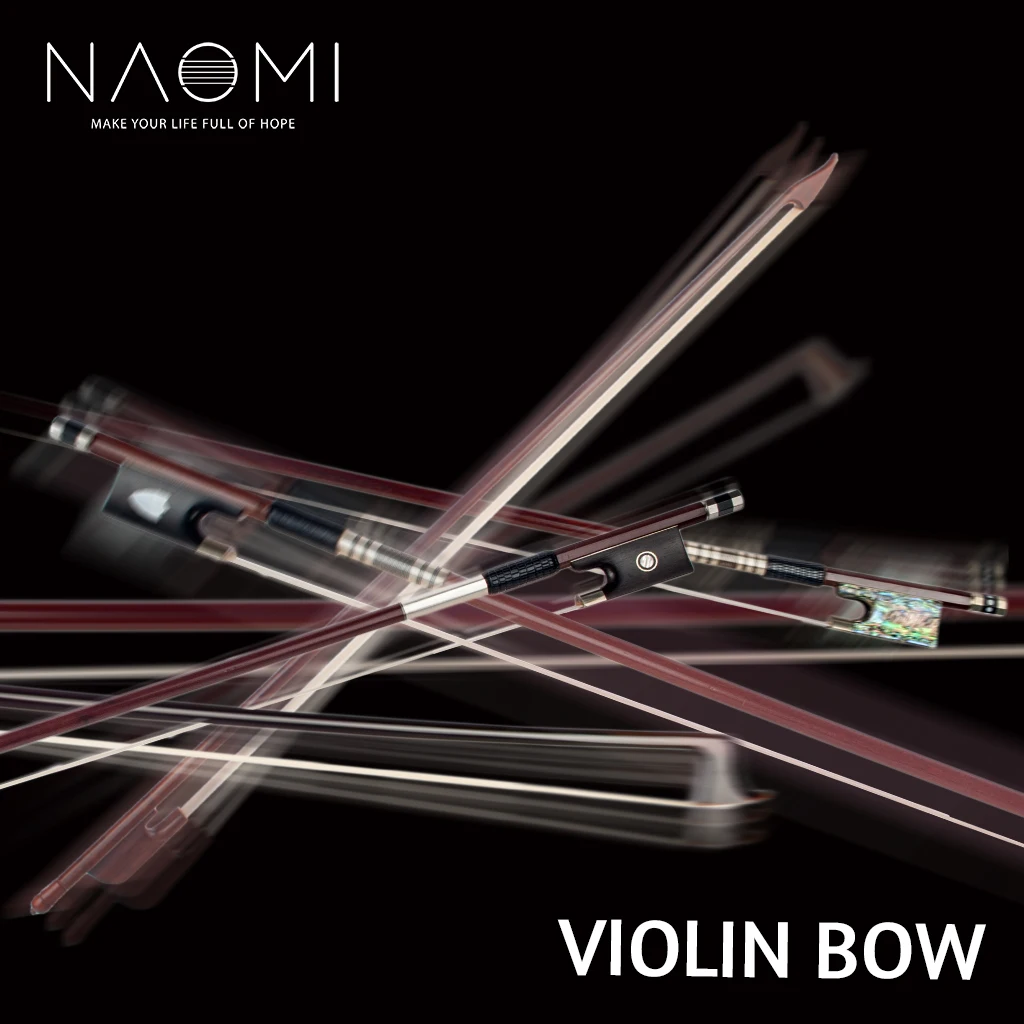 Лук для скрипки ручной работы Naomi из бразильского дерева/углеродного