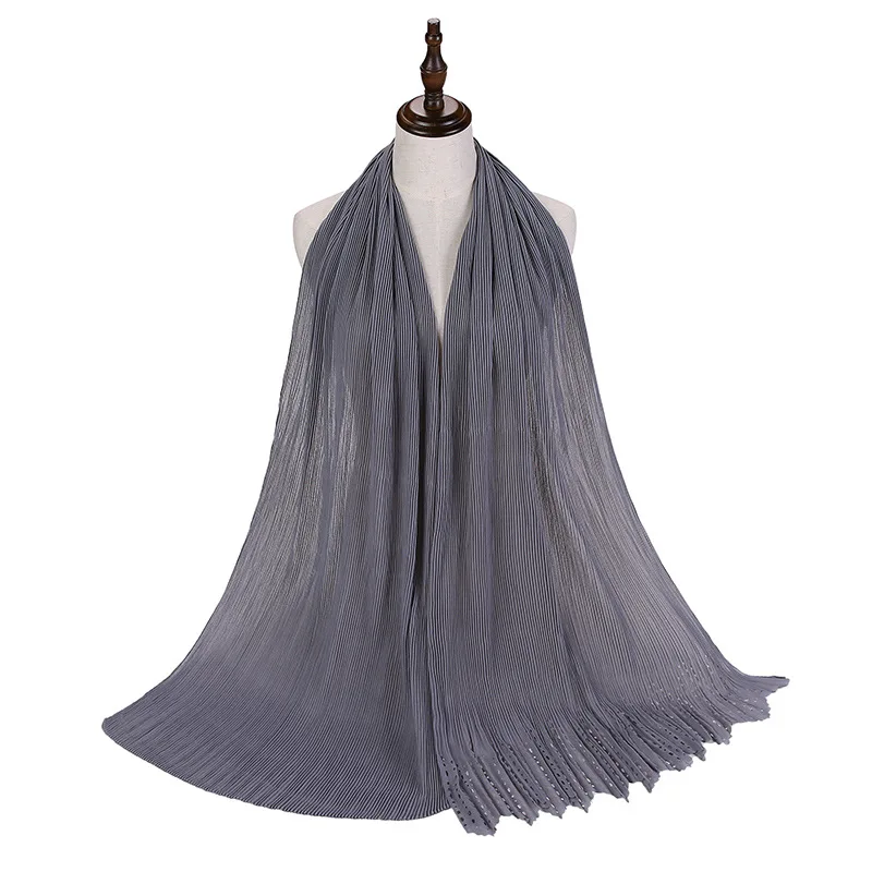 

2020 muslim women bubble chiffon scarf hijab foulard femme musulman plain shawls islamic headscarf clothing Arab wrap head scarf