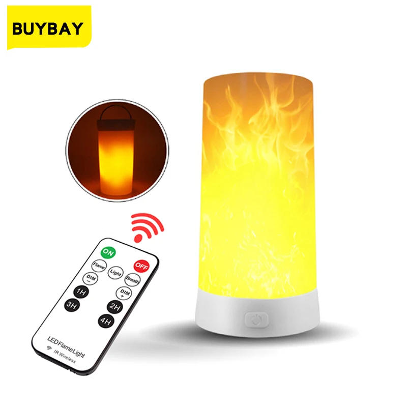 Светодиодный светильник с эффектом пламени BUYBAY перезаряжаемый портативный