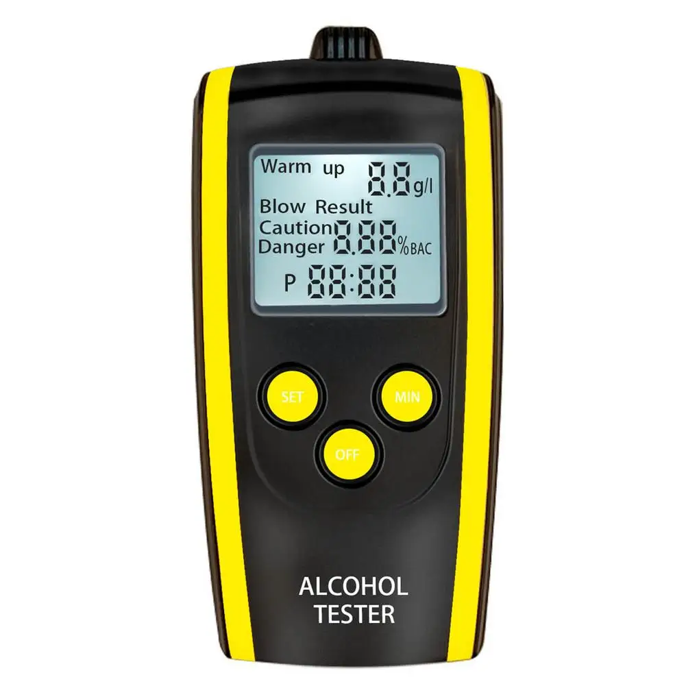 

Rechargeable air blowing Alcohol Tester Portable LCD Display Breathalyzer Profession Accuracy Breathalyzer with originalpackage