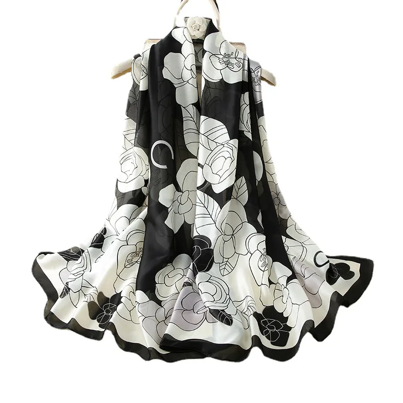 

Mulberry Scarf Women Silk Scarf Luxury Shawl Scarves Beach Cover-ups Bandana Hijabs Bufand de seda Foulard en soie solar playa