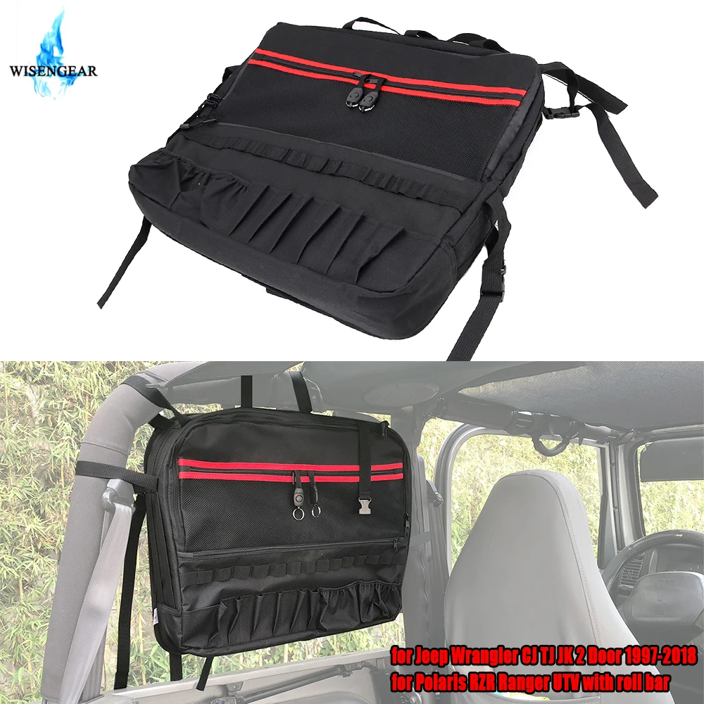 Для Jeep Wrangler JK TJ CJ 2 дверная сумка для хранения инструментов Saddlebag боковая перекладина мульти карманы Карго сумка 1997- для Polaris RZR UTV