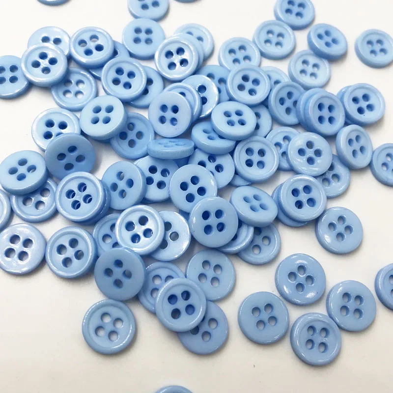 100pcs New 8mm 4 holes Plastic Button / Sewing lots Mix - Free Shipping PT86 | Дом и сад