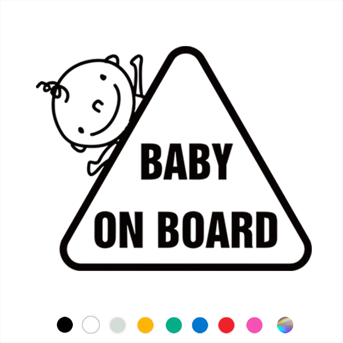 

Cute Car Sticker Warning Baby On Board Decal For Cars Auto Motorcycle Bumper Window Door Body JAYJOE Vinyl Baby In Car Stickers