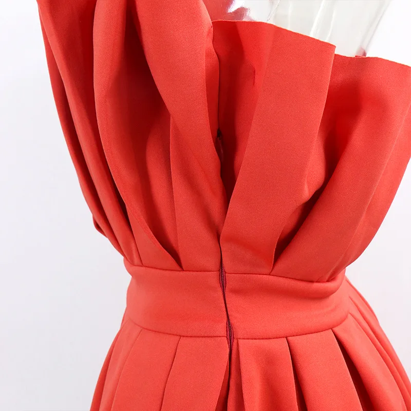 

Giyu 2021 Summer European And American Sexy High Waist Slim Pleated Beautiful Fashion Banquet Short Evening Dress