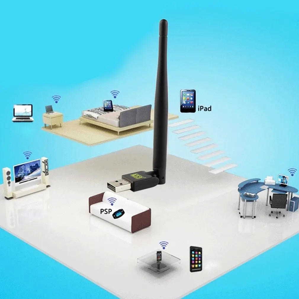 2 4 ГГц FREESAT USB WiFi с антенной работает для Freesat V7 HD V8 Супер цифровой спутниковый