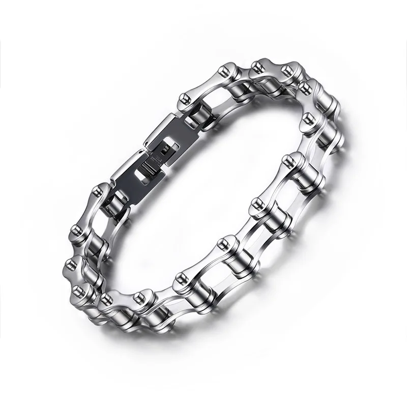 Модный браслет из нержавеющей стали серебряный цвет Байкерская велосипедная