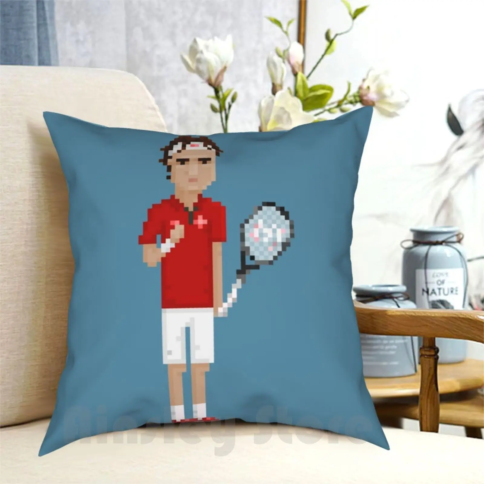 

Roger Pillow Case Printed Home Soft DIY Pillow cover Tennis Tenis Wimbledon Master Sports Switzerland Swiss Davis Cup Grand