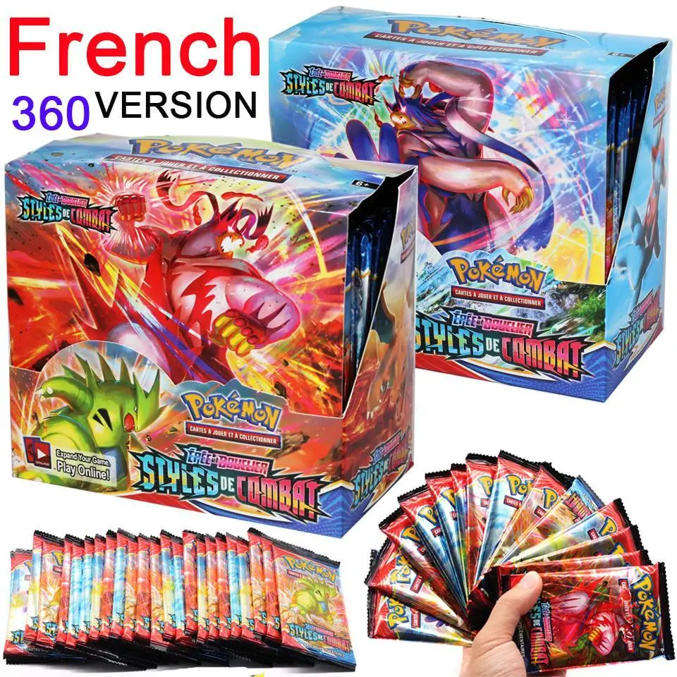 Cartas de Pok&eacute;mon en espa&ntilde;ol/ingl&eacute;s/franc&eacute;s, espada y escudo, estilos de batalla, Caja Sellada (36 paquetes)-5