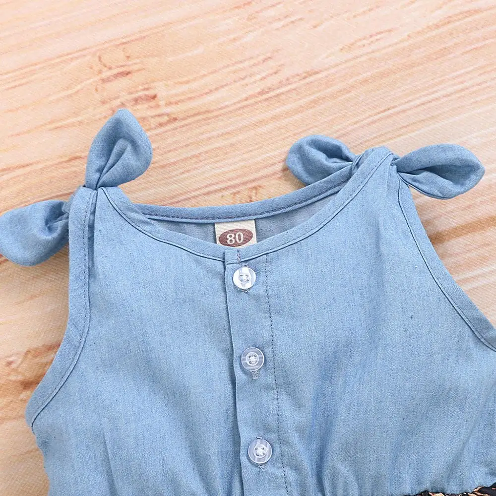 Детское платье без рукавов с леопардовым принтом | Мать и ребенок