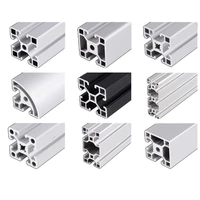 2pc 4040 european standard industrial aluminum alloy square tube profiles 500mm linear rail for diy 3d printer cnc