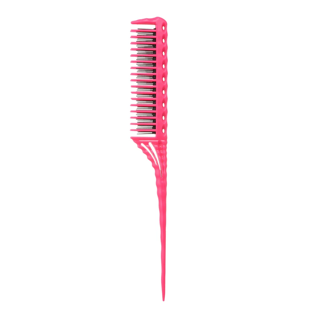 1pcs Portable 3-Row Teeth Teasing Comb Detangling Brush Rat Tail Adding Volume Back Coming Hairdressing Hair Hairbrush | Красота и