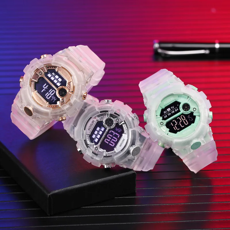 Водонепроницаемые детские спортивные часы для девочек мальчиков подростков