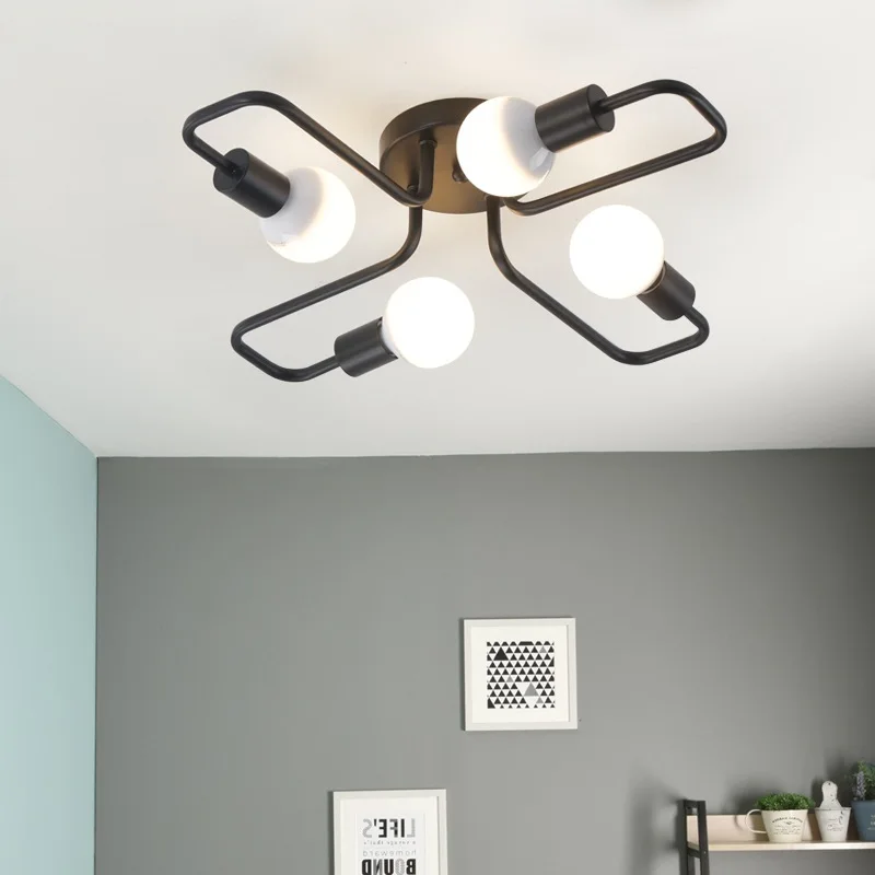 

Nordic Style New Modern LED Chandelier Lights Living Dining Room Bedroom Hall Salon Indoor Lighting 4 6 8 Heads