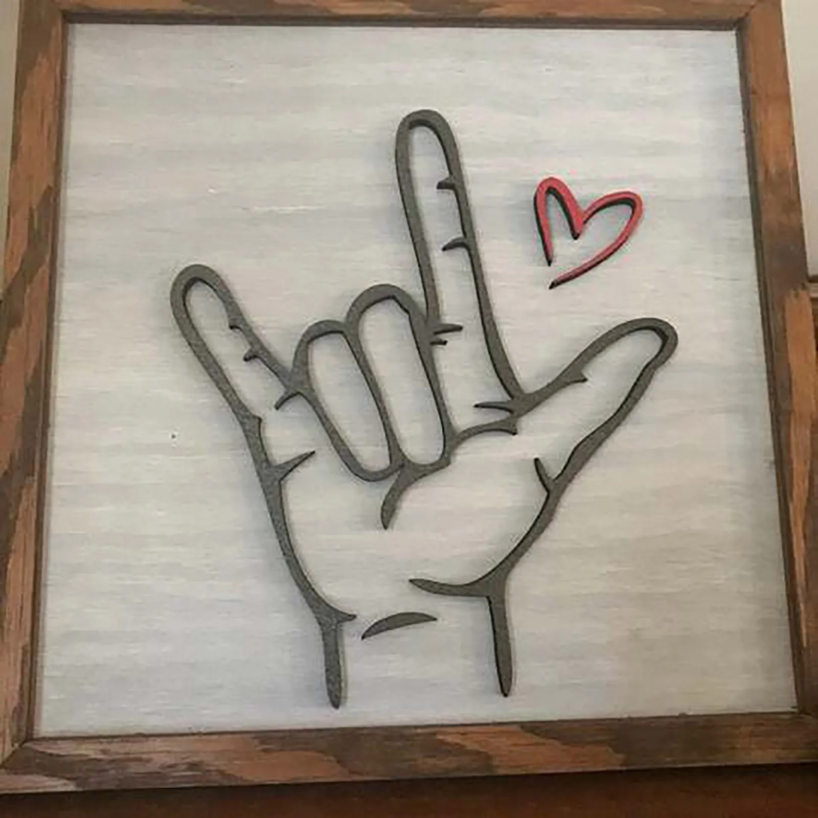 Подвесное украшение для дома фоторамка с надписью I Love You на деревянной ферме | Дом