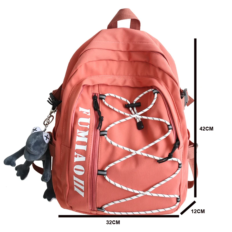 

Fashion Backpack With Reflective Strap Women Backpack Double Shoulder Bag School Bag For Teenage Girls School Backapck Female