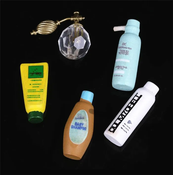 1:12 миниатюрная мебель для кукольного домика гель душа и шампуня ванной 5 шт. в