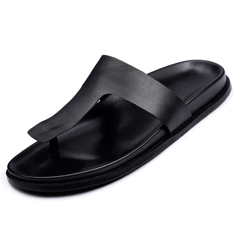 

Genuine Leather Roman Cowhide Platform Sandals Men Slippers Flip Flops Casual Shoes Beach Outdoor Summer Sneakers Sandals Men