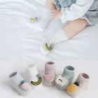 Носки хлопковые нескользящие однотонные для детей 0-18 месяцев, на зиму