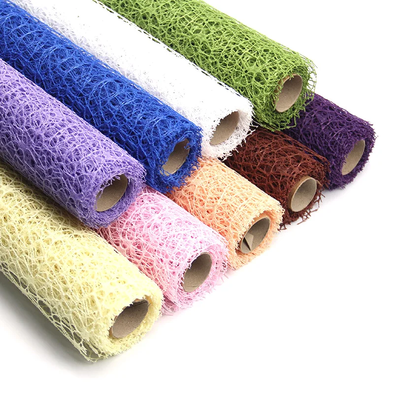50 см * 5 ярдов сетчатая пряжа для букета упаковочный материал упаковка цветов