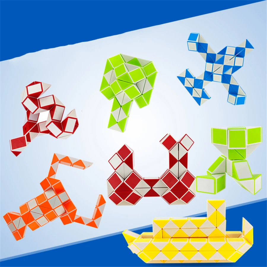 

Lobster Snake Shape Tank Magic Board Funny Puzzle Cube 72 Segment Educativo Puzzle Magico Intelligence Exercise Toys Gift DD60MF