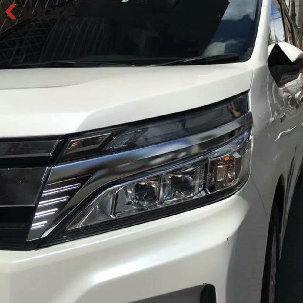 Для Toyota Noah Voxy R80 Mid 2017 2019 Facelifted ABS хромированные фары полоса Специальная