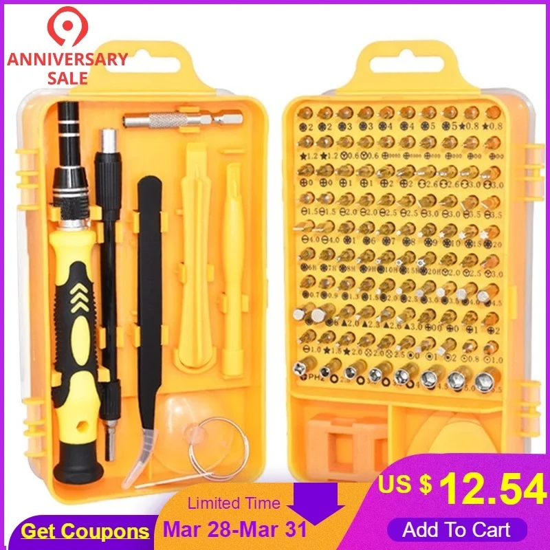 110 в 1 Набор Магнитных отверток Torx удлинительные высокоточные отвертки Muti для ПК