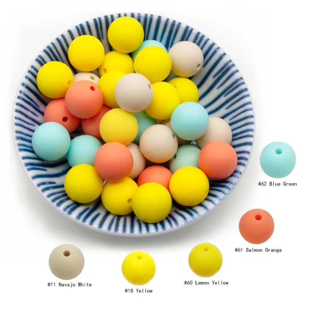 Грызунки для прорезывания зубов круглые силиконовые бусы мм 12 20 шт. | Мать и