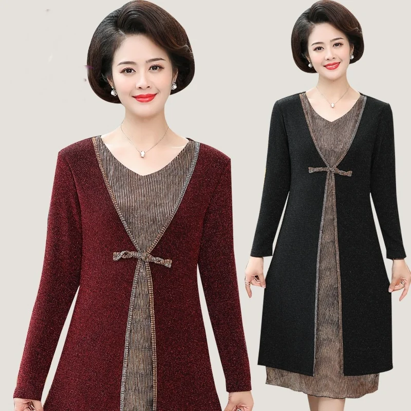 Женское свободное платье средней длины повседневное элегантное блестящее с