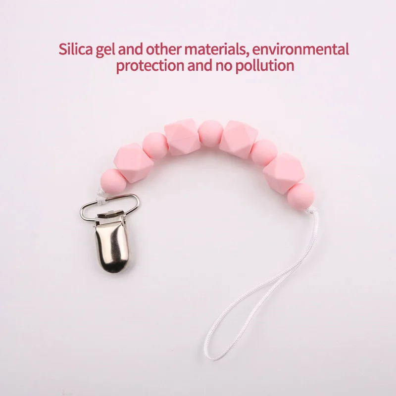 

Pacifier Chain Silica Gel Tooth Glue Chain Beech Clip Chain Anti-Fall Pacifier Clip Holder Baby Products
