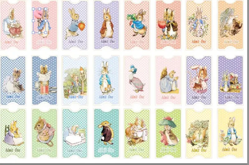 KLJUYP 24pcs Cute Rabbit Film Strip and Tickets Paper Die Cuts for Scrapbooking Happy Planner/Cardmaking/Journaling Project | Дом и сад