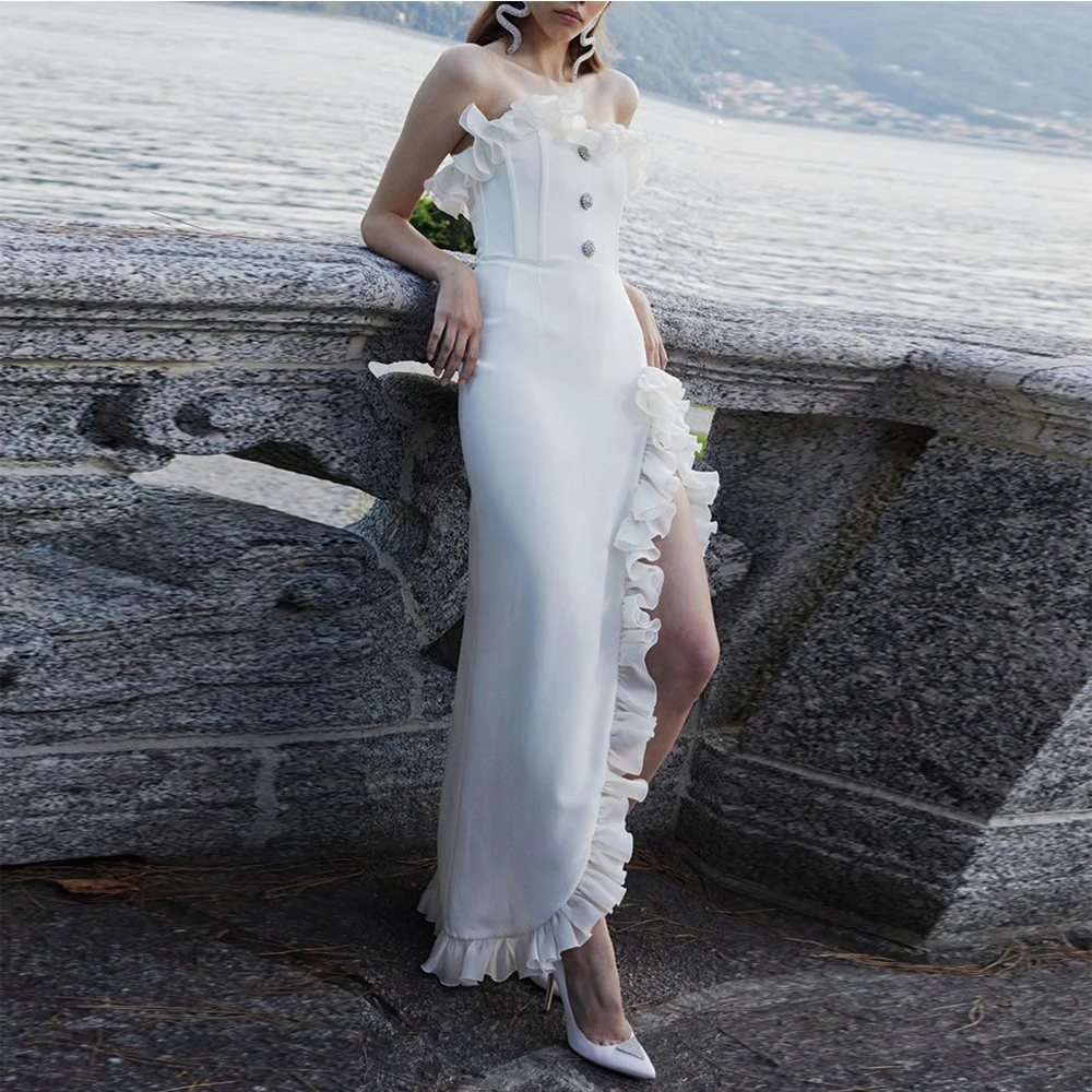 Ocstrade модное Плиссированное вискозное облегающее платье на пуговицах без