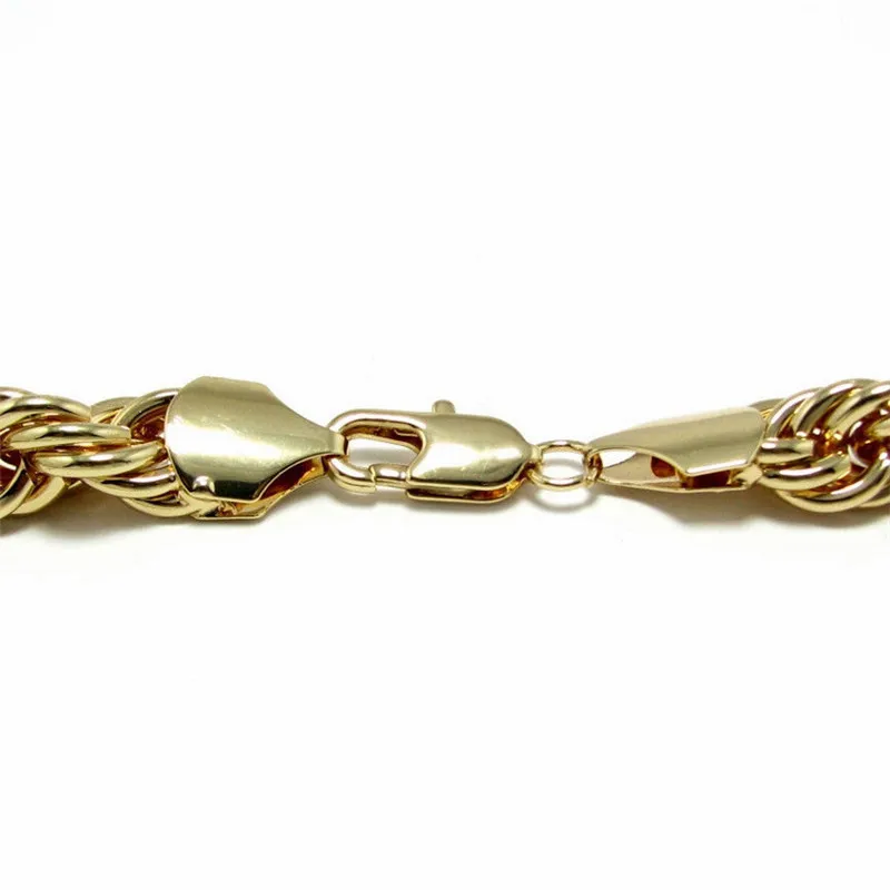 В стиле хип хоп с Цепочки и ожерелья Ширина 10 мм витая веревка цепи для Для мужчин