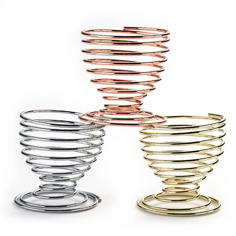 

Новинка 2022, кухонная металлическая чашка для завтрака, спиральный держатель для яиц, кронштейн для яиц, чашка, инструмент из нержавеющей ста...