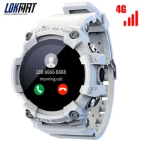 lokmat sky smart watch one key emergency call watches sport fitness tracker bluetooth full touch screen camera sos 4g chat watch