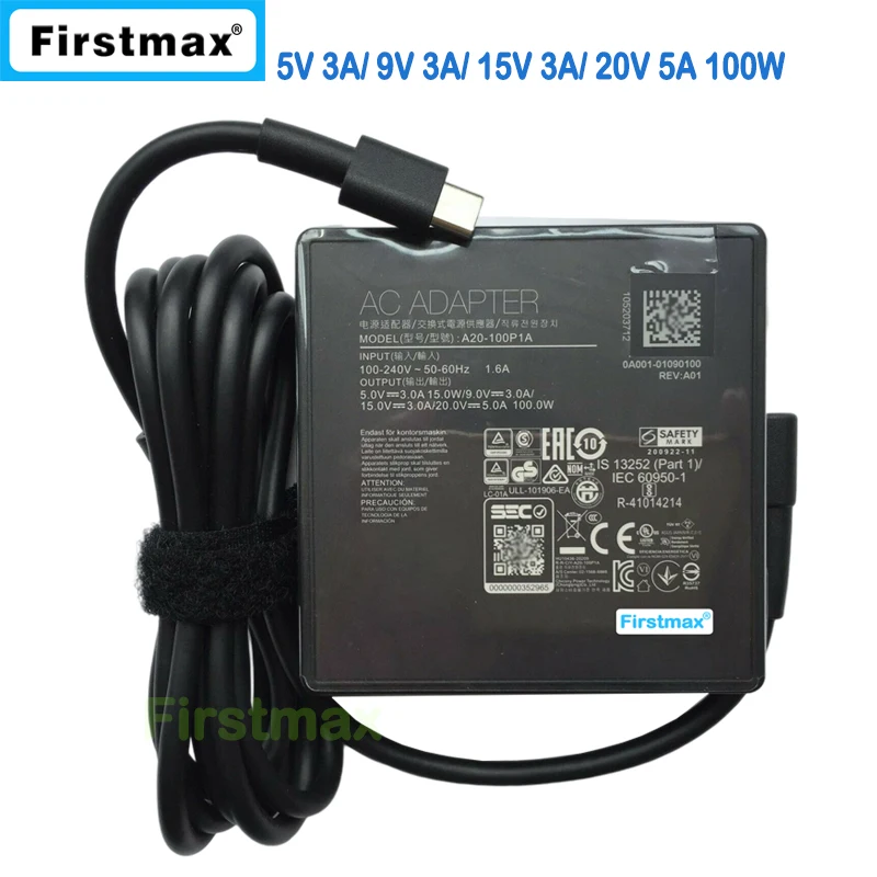 

A20-100P1A laptop charger for Asus ROG Strix Scar 100W 20V 5A Type-C Adapter G733CW G733CX G533QM G533QR G733QR G533QS G733QS