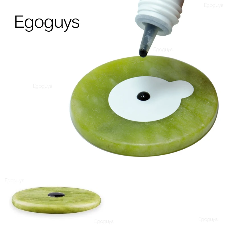 1 шт. круглый Нефритовый камень Наращивание ресниц Клей поддон Изумрудный клей