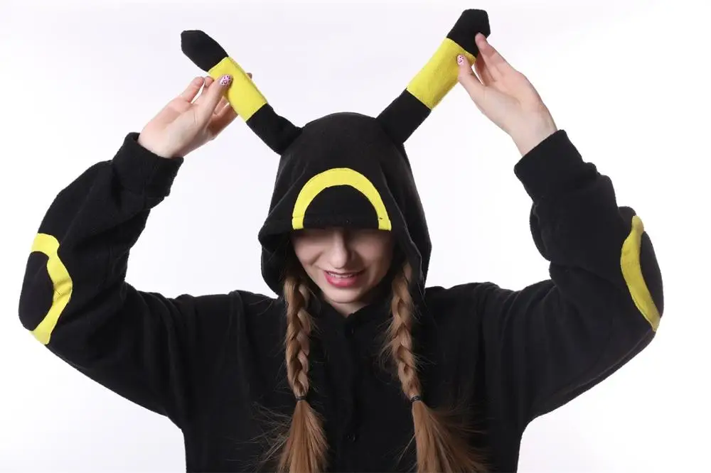 HKSNG Покемон комбинезоны Umbreon Espeon Мультфильм Акула обезьяна пижамы животных Хэллоуин вечерние костюмы для косплея Комбинезон кигуруми