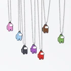 Мужская подвеска из нержавеющей стали AMONGUS космический оборотенок убивает мужчин ожерелье ювелирные изделия Хип-хоп забавные игры ожерелья подарок для Него