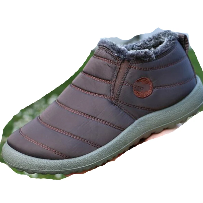 HOVINGE мужских зимних ботинок Мужская обувь теплые зимние ботинки на меху с