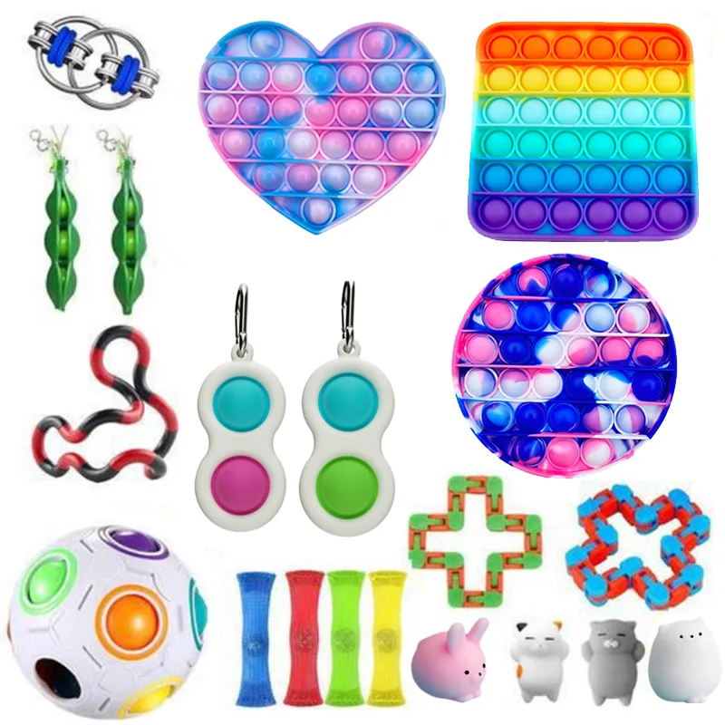 

Fidget Toys Anti Stress Set Strings It Relief Pack Gift for Adults Children Figet Sensory Squishy Relief Antistress