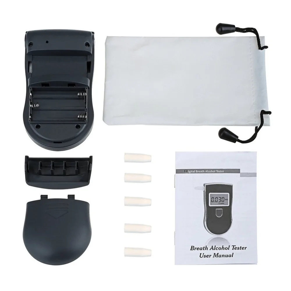 

Digital Alcohol Tester Breathalyzer Analyzer Alcohol Breathalyser Detector LCD Alcohol Sensor Alcohol Meter With 20 Mouth Pieces
