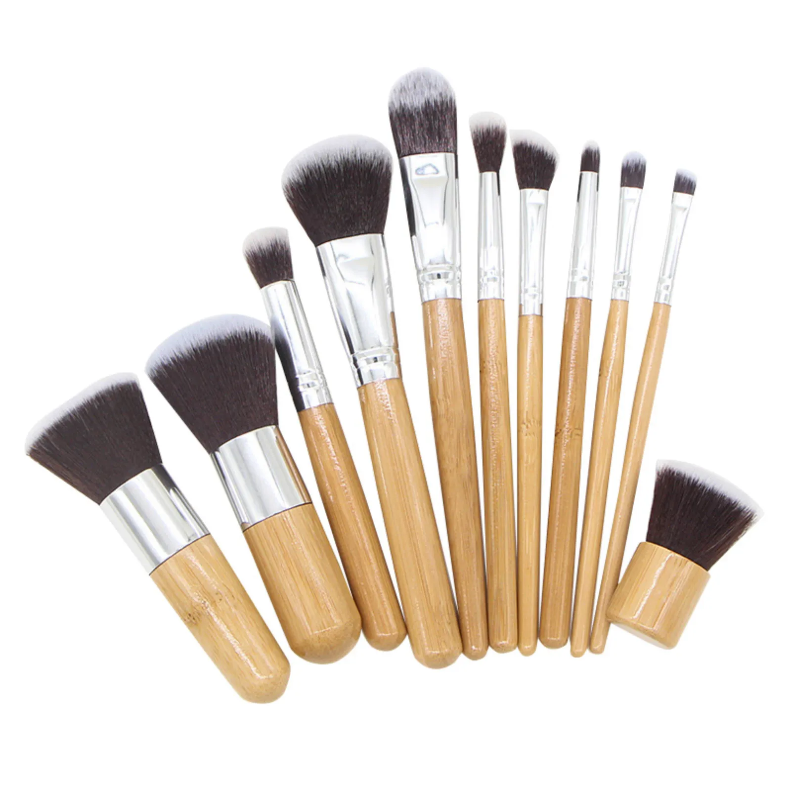 

11PC Portable makeup brush set Natural Professional foundation brush eye shadow brush set Eyeshadow Eyebrow Beauty Tools