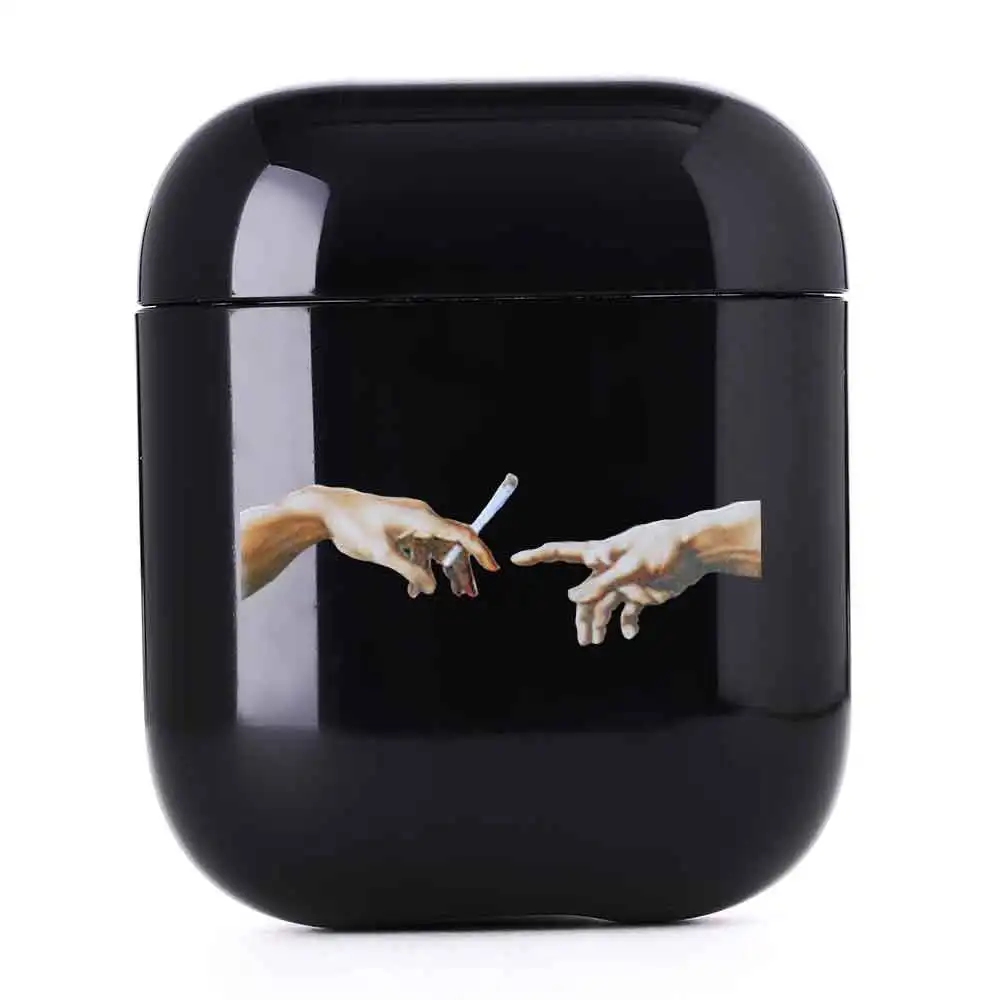 I201475 Карамельный чехол для наушников Airpods 1 2 Чехол Мона Лиза художественный Рисунок Давид линий Твердый чехол Coque Fundas для Airpods чехол - Цвет: I201475