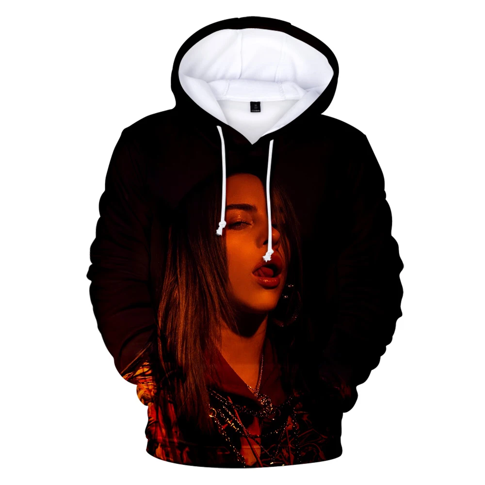 Оригинальные толстовки для мужчин и женщин Billie Eilish, толстовка с капюшоном, лидер продаж, осенне-зимняя модная одежда для мальчиков и девочек