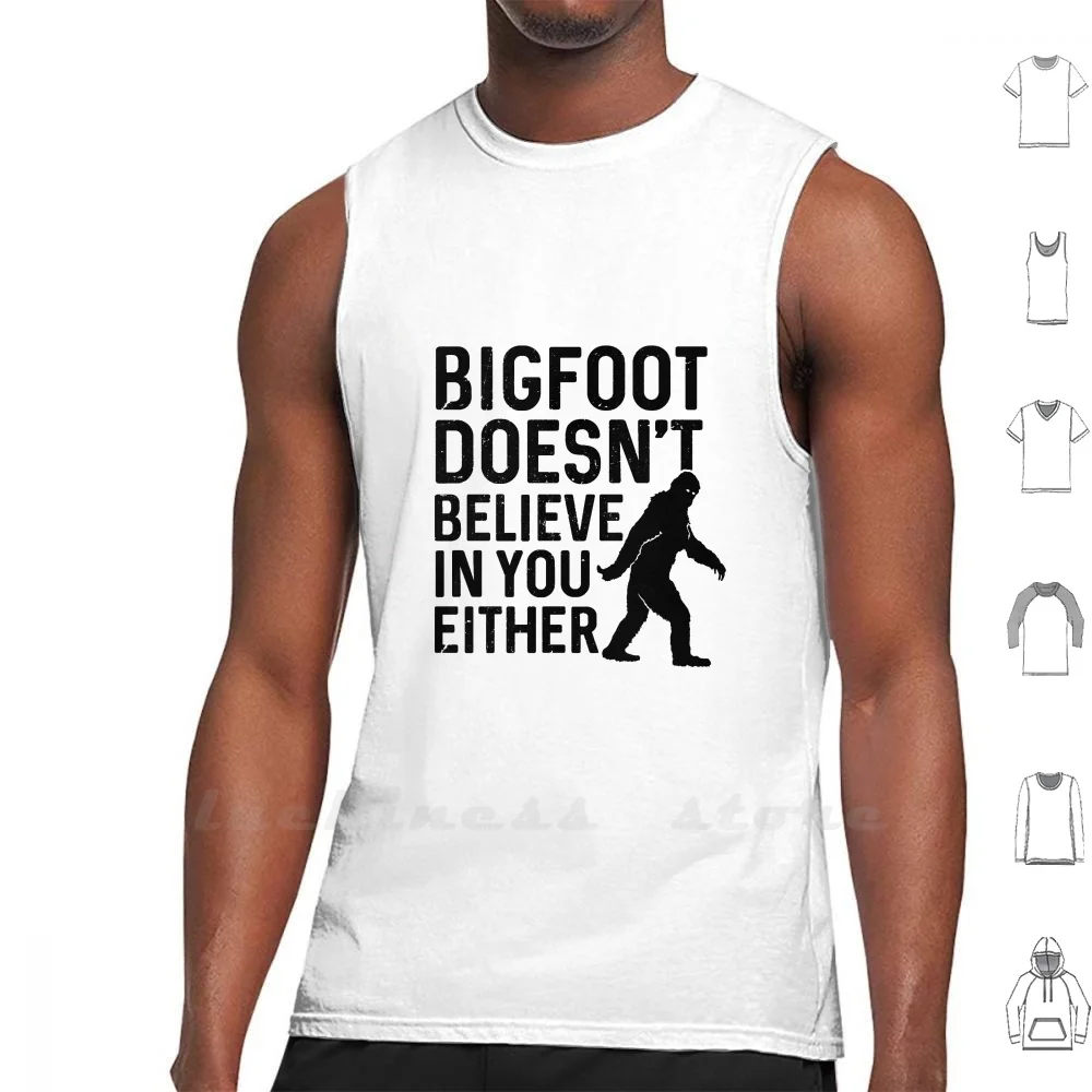 

Майка Bigfoot не верит в вас, майка, жилет, 100% хлопковый костюм, мем, аниме-фантастика, монстр