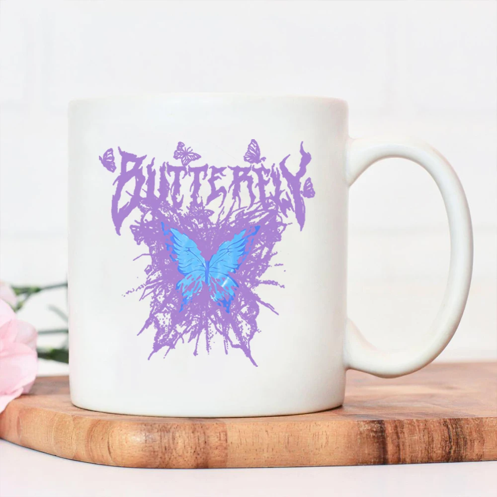 Керамические кружки для чая и кофе кружка с бабочкой молоком домашний декор